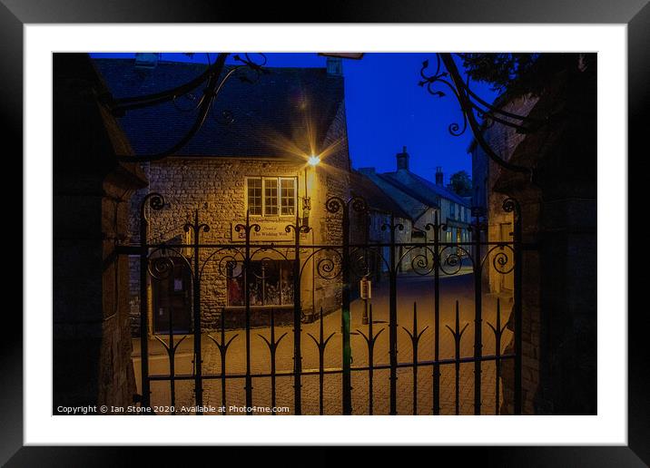 Lamplight in Stow on the Wold  Framed Mounted Print by Ian Stone