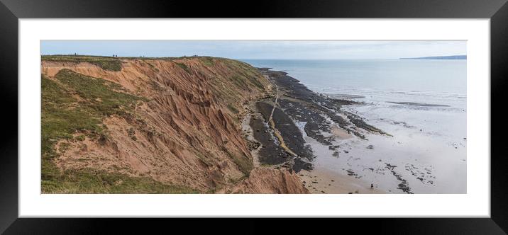 Filey Brigg and Bempton Cliffs panorama Framed Mounted Print by Jason Wells