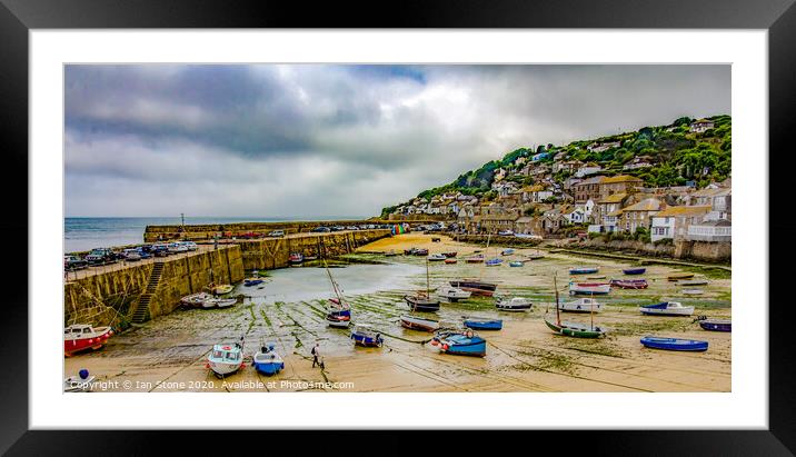 Serenity at Mousehole Harbour Framed Mounted Print by Ian Stone