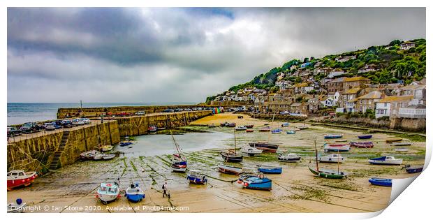 Serenity at Mousehole Harbour Print by Ian Stone