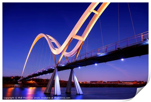 Infinity Bridge, Stockton-on Tees. Print by Phill Thornton