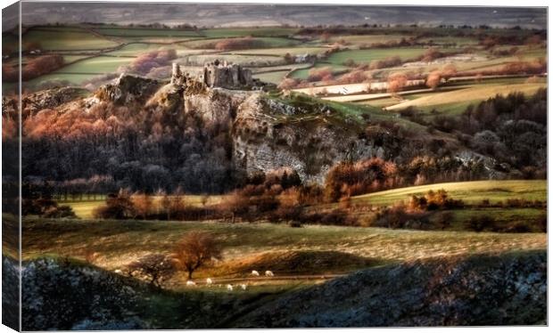 Castle Carreg Cennen Canvas Print by Karl McCarthy