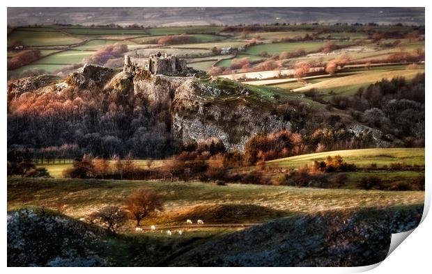 Castle Carreg Cennen Print by Karl McCarthy
