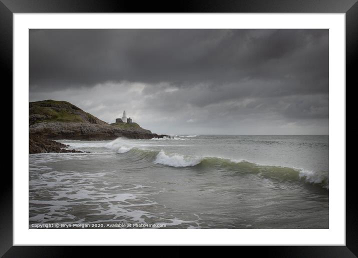 Mumbles lighthouse  Framed Mounted Print by Bryn Morgan