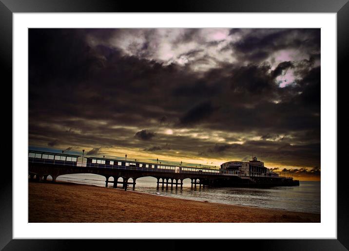 Bournemouth Pier Beach Dorset England UK Framed Mounted Print by Andy Evans Photos