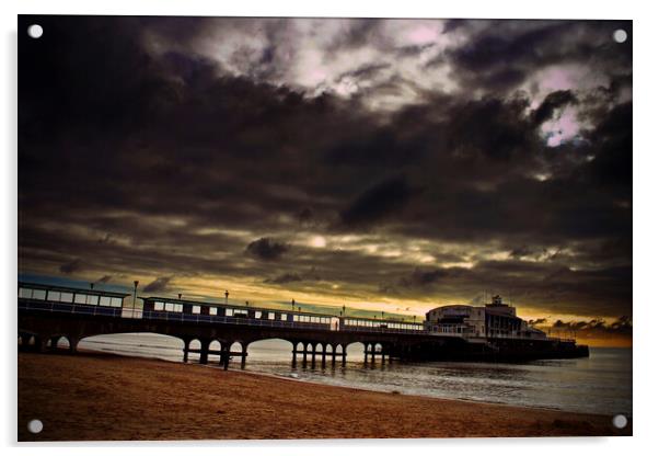 Bournemouth Pier Beach Dorset England UK Acrylic by Andy Evans Photos