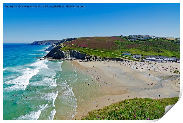 porthtowan cornwall Print by Kevin Britland