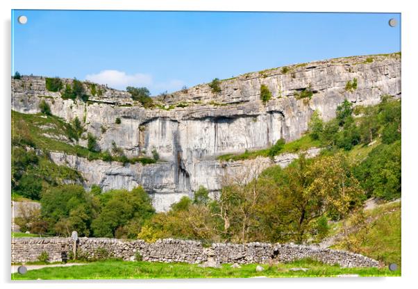 Malham Cove Acrylic by Roger Green