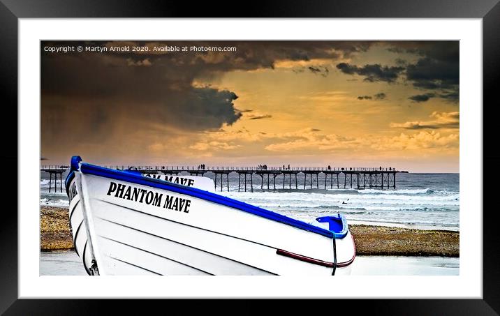Stormy Skies Over Saltburn Framed Mounted Print by Martyn Arnold