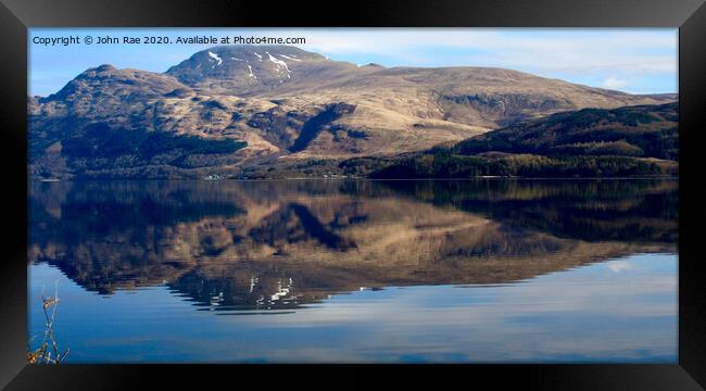 Loch Lomond reflections Framed Print by John Rae