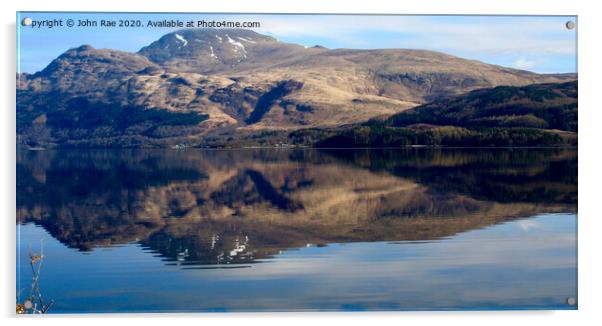 Loch Lomond reflections Acrylic by John Rae