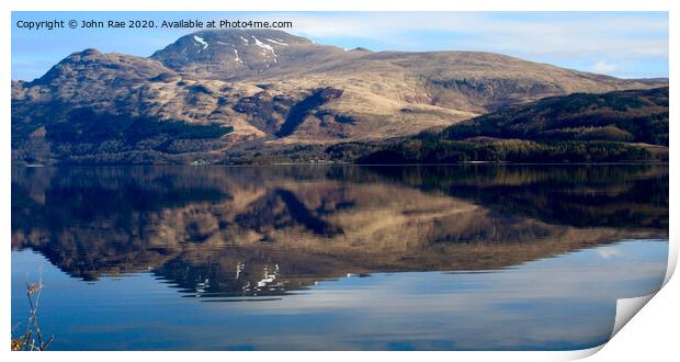 Loch Lomond reflections Print by John Rae