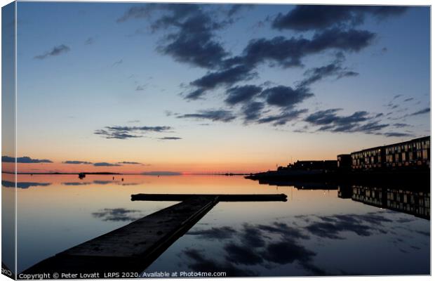 Jetty at Sunset, West Kirby Canvas Print by Peter Lovatt  LRPS