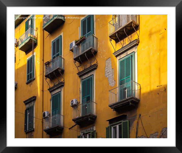 Naples windows Framed Mounted Print by Kevin Winter