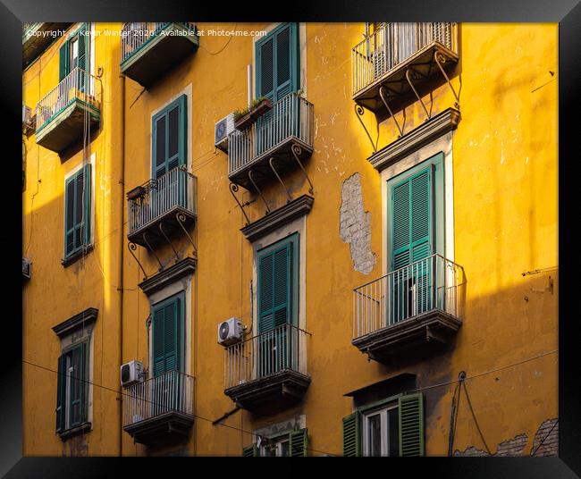 Naples windows Framed Print by Kevin Winter