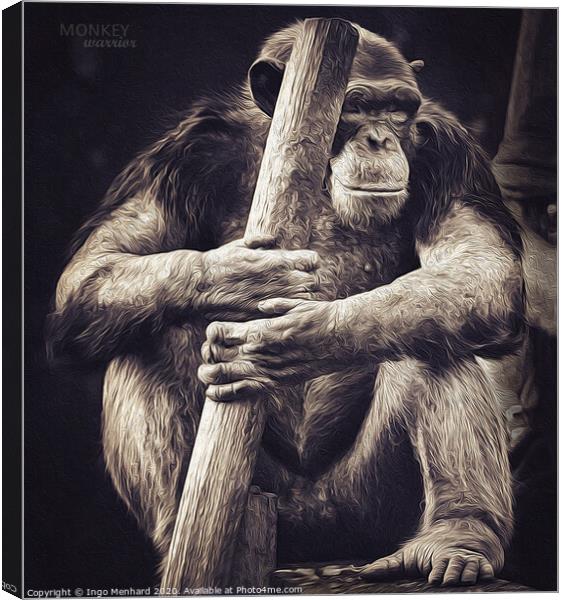 Monkey warrior Canvas Print by Ingo Menhard