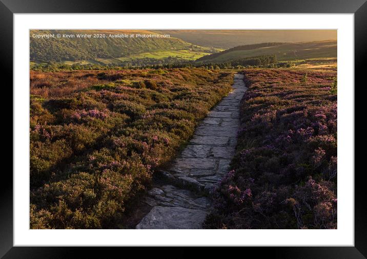 View along the Cleveland Way Framed Mounted Print by Kevin Winter
