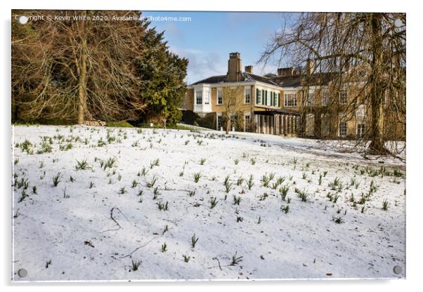 Polesden Lacey with a drop of snow Acrylic by Kevin White
