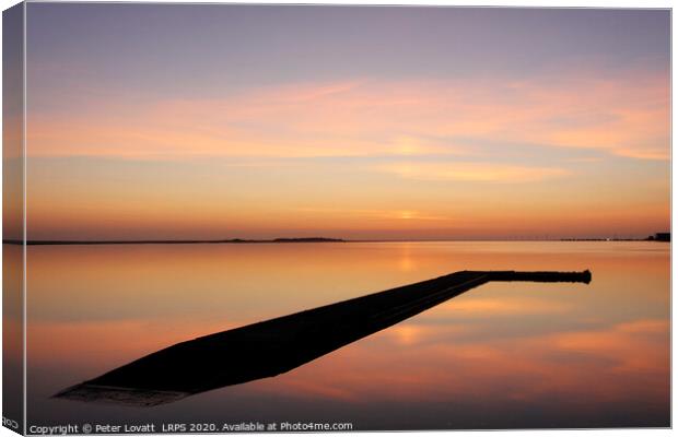 Jetty Sunset, West Kirby Canvas Print by Peter Lovatt  LRPS