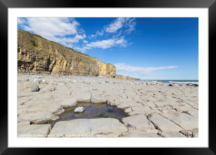 Col-huw Beach  Llantwit Major Framed Mounted Print by Heidi Stewart