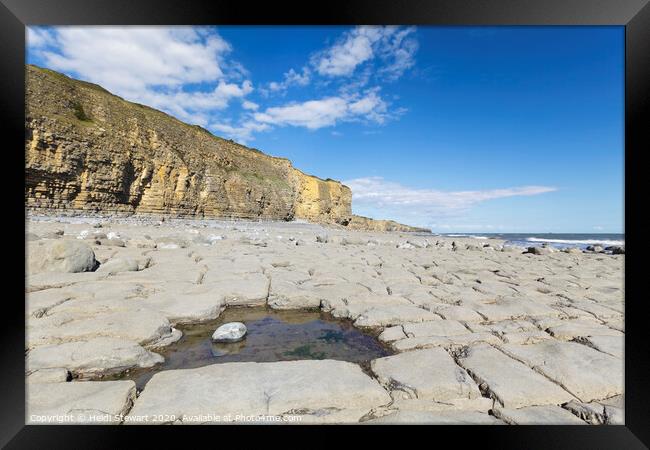 Col-huw Beach  Llantwit Major Framed Print by Heidi Stewart