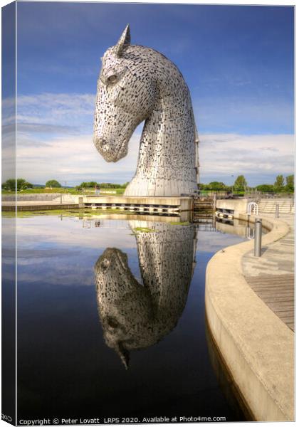 Kelpie Reflection Canvas Print by Peter Lovatt  LRPS