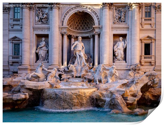 Trevi fountain Print by Kevin Winter