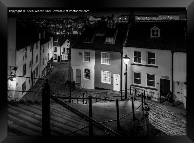 Streets of whitby Framed Print by Kevin Winter