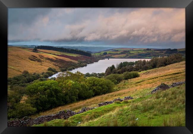 The Cray Reservoir in the Brecon Beacons National  Framed Print by Leighton Collins