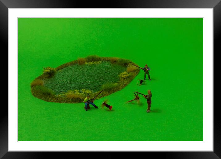Checking Their Flies Framed Mounted Print by Steve Purnell