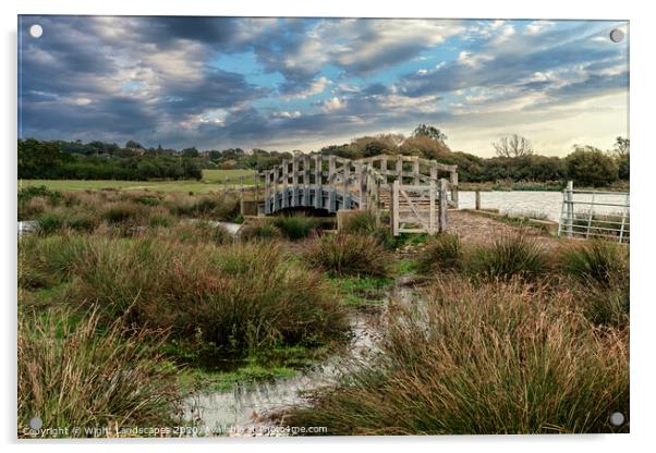 Brading Marshes Isle Of Wight Acrylic by Wight Landscapes