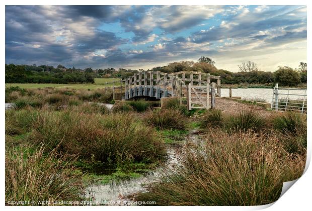 Brading Marshes Isle Of Wight Print by Wight Landscapes