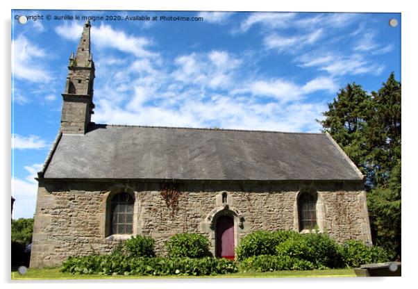 Saint Laurent chapel in Plouguerneau Acrylic by aurélie le moigne