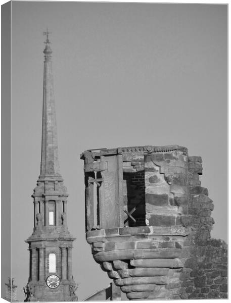 Two of Ayr`s landmarks Canvas Print by Allan Durward Photography