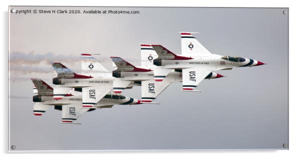 USAF Thunderbirds Acrylic by Steve H Clark