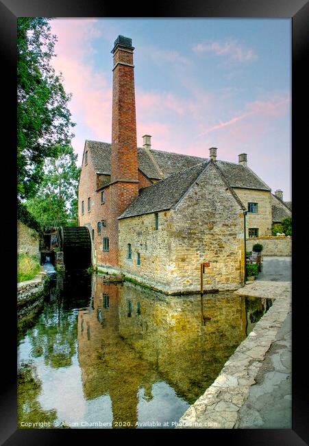 The Old Mill Lower Slaughter Framed Print by Alison Chambers