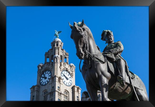 Edward VII statue in Liverpool Framed Print by Jason Wells