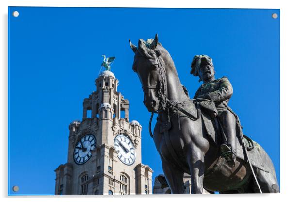 Edward VII statue in Liverpool Acrylic by Jason Wells