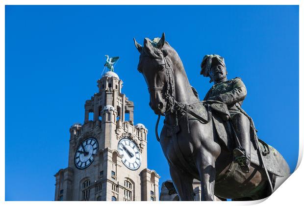 Edward VII statue in Liverpool Print by Jason Wells