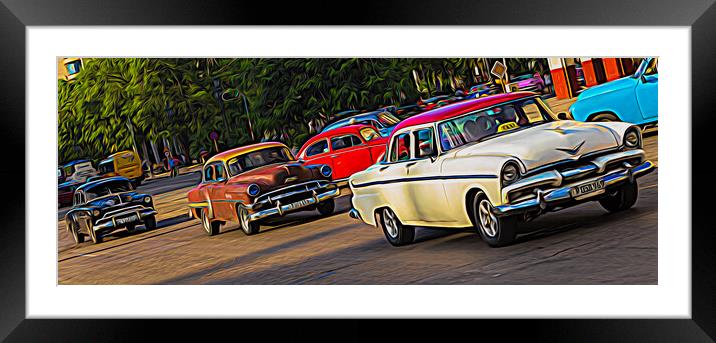 Row of old timers Framed Mounted Print by Jason Wells