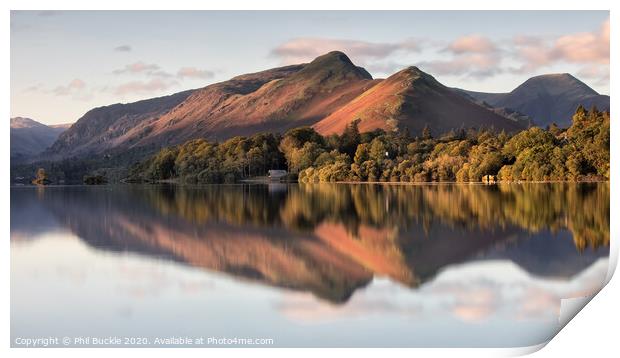 Catbells Morning Light Print by Phil Buckle