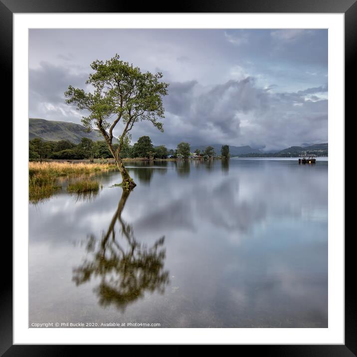 Ullswater Lone Tree Framed Mounted Print by Phil Buckle