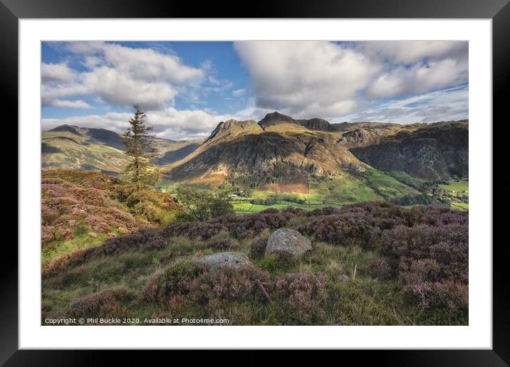 The Langdale Pikes Framed Mounted Print by Phil Buckle