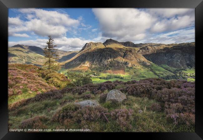 The Langdale Pikes Framed Print by Phil Buckle