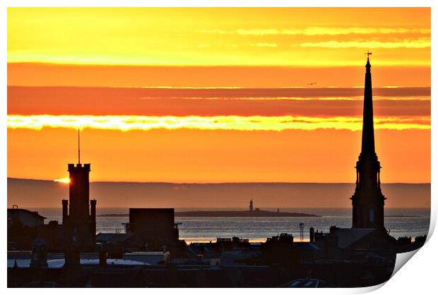 Last rays of the day, Ayr, Scotland Print by Allan Durward Photography