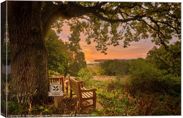 St Helens Common Sunrise Canvas Print by Wight Landscapes