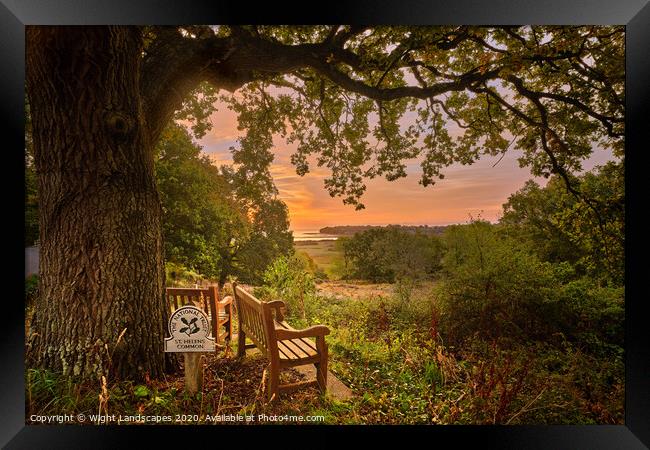 St Helens Common Sunrise Framed Print by Wight Landscapes