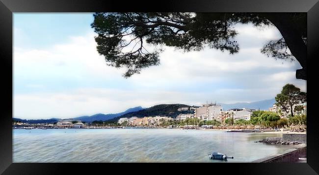 Puerto Pollensa Dreaming Framed Print by Louise Godwin