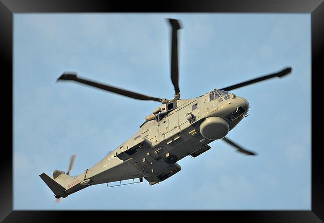 Royal Navy Merlin helicopter Framed Print by Allan Durward Photography