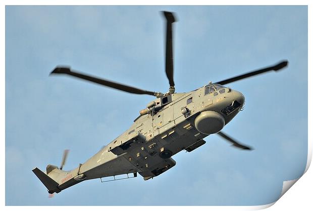 Royal Navy Merlin helicopter Print by Allan Durward Photography
